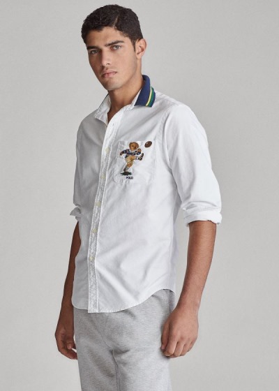 Men's Polo Ralph Lauren Classic Fit Kicker Bear Shirts | 786154AUD